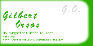 gilbert orsos business card